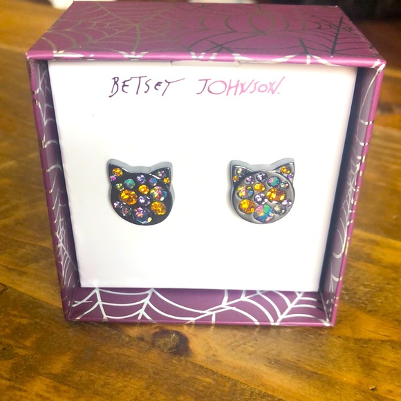 Betsey Johnson Jewelry - Betsey Johnson Cat Halloween earrings